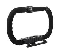 CLISPEED Estabilizador y Soporte Ajustable 1/4 Plegable de Video Mango Antideslizante para Cámara y Teléfono Móvil para Grabación Profesional y Equipo de Vídeo Portátil