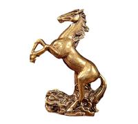 CLISPEED Estatua de Caballo de Latón Macizo con Diseño Vintage y Nubes Chinas Figura Feng Shui para Decoración Hogar y Oficina Amuleto Suerte para Atraer Prosperidad Energía