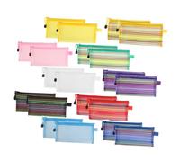 CLISPEED Estuche Multifunción para Lápices y Bolígrafos, Nylon Resistente, Paquete 20 Unidades, Colores Aleatorios, para Estudiantes y Oficina, Uso Diario, Almacenamiento Color Aleatorio