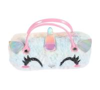 CLISPEED Estuche para Gafas De Unicornio De Peluche Colorido con Portátil para Niñas Estuche De Viaje Resistente y Adorable