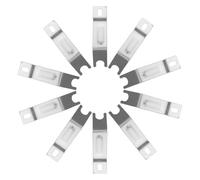 CLISPEED Extensores de Eje para Ruedas de Entrenamiento Bicicleta, Pernos de Extensión Estabilizador Plata, Soporte Prolongador 5 Pares 5,50x1,22x0,59 Pulgadas, Accesorio Ciclismo