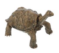 CLISPEED Figura de Tortuga Gigante de Simulación Realista Marrón, Juguete Educativo, Adorno Animal Plástico Duradero, Modelo de Animal para Decoración y Aprendizaje, 1 Pieza