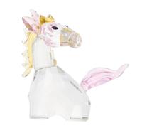 CLISPEED Figura de Unicornio de Cristal Superficie Suave para Adorno de Oficina y Mesa Pequeña en Salón, Adorno Artístico y Único para Hogar
