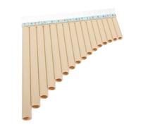 CLISPEED Flauta De Pan Para Principiantes c 16 Tubos De Resina Blanca, Instrumento Musical Educativo Duradero Para Estudiantes, Adecuado Para Aprendizaje y Desarrollo Cognitivo Infantil