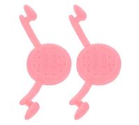 CLISPEED Fortalecedor de Mandíbula Rosa de Silicona para Mujeres, Entrenador de Sonrisa Cómodo y Fácil de Usar, 2 Piezas para Moldear y Rejuvenecer el Rostro