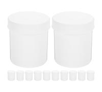 CLISPEED Frasco Organizador de Pastillas 100ml, Plástico Blanco, 12 Piezas | Tapa Roscada con Junta, Boca Ancha, Apilable y Portátil, para Armarios de Baño y Cajas Médicas
