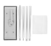 CLISPEED Fregona Plana para Suelos con Palo Telescópico de 3 Secciones Barra de Aluminio Reforzada Papel Antipolvo Electrostático Cabezal Desmontable para Limpieza Doméstica y Versátil