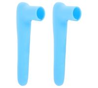 CLISPEED Funda de Silicona Azul para Manetas de Puertas, Protector Anticolisión E para Seguridad de Bebés Hogar, Pack de 2 Unidades