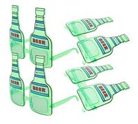CLISPEED Gafas de Cerveza Verdes 4 Piezas para Fiesta Playa y Piscina Accesorios Divertidos para Fotos Tropicales Gafas Novedosas para Cumpleaños y Halloween