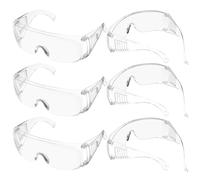 CLISPEED Gafas de protección con ventilación - Pack de 6 gafas transparentes para laboratorio taller y aplicaciones médicas