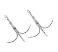 CLISPEED Gancho de Agarre de Acero Inoxidable para Exterior, Ancla de 4 Garras Pequeña, 2 Piezas, Resistente para Pesca, Senderismo y Actividades Náuticas en Yates y Embarcaciones