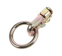 CLISPEED Gancho de Amarre de Carga para Camión de Hierro Dorado, Anillo de Seguridad para Riel en L, Soportes Laterales Resistentes para Punto de Anclaje en Caja de Remolque, Kit