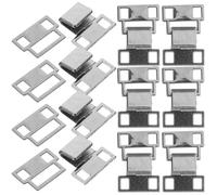 CLISPEED Ganchos y Cierres Metálicos para Pantalones, 10 Unidades Tamaño Color Gris Cañón, Accesorios de Costura para Ropa y Manualidades, Cierres de Gancho y Ojo para Faldas y Vestidos