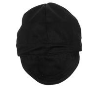 CLISPEED Gorra de Soldadura Ignífuga de Algodón Negra Forro Protector Ajustable, Diseño Reversible y Transpirable para Soldadores, Adecuada para Entornos Polvo y Viento