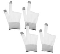 CLISPEED Guantes de Juego para Móvil Diseño de Dos Dedos en Grafeno y Nylon, Transpirables y Lavables, Ideales para E-Sports y Jugadores de Billar, Paquete de 2 Pares