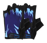 CLISPEED Guantes Deportivos de Medio Dedo Azules, Elásticos y Transpirables | Acolchado Absorbente, Tejido de Tela, para Halterofilia y Montaña, Ajuste Cómodo, Uso Activo