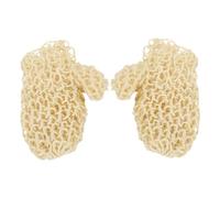 CLISPEED Guantes Exfoliantes de Sisal Hechos Mano Manoplas Reutilizables para Ducha y Baño Exfoliación Corporal Efectiva para Eliminar Piel Muerta Diseño Ergonómico Antideslizante para Spa