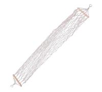 CLISPEED Hamaca y Palo de Madera, Fácil de Transportar Columpio con Malla de Algodón y Resistente a Deformaciones para Relajarse para Exteriores y Camping en Casa o Jardín