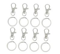 CLISPEED Hebillas para Llaveros De Aleación De Zinc Plateada Llavero Creativo 60 Piezas Anillos De 25 Mm para Bolsos Uso para Llaves De Coche y Etiquetas Accesorio DIY Resistente