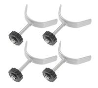 CLISPEED Herrajes para Pasamanos de Exterior Tornillos para Puertas para Bebés, Cerrojo de Puerta de Jardín de Acero y Pvc, Kit de 4 Piezas para Barreras de Seguridad Ajustables