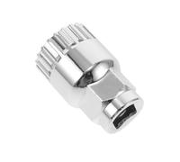 CLISPEED Herramienta para Quitar el Anillo de Bloqueo de Bicicleta, Acero | Acabado Plata, Agarre Ergonómico, Ayuda de Instalación de Cassette, para Mecánicos y Ciclismo Portátil