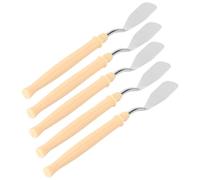 CLISPEED Herramientas de Espátula para Pintura al Óleo y Acuarela, Set de 5 Piezas Mango Plástico Ergonómico, Accesorios para Artistas y Manualidades
