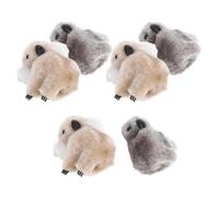 CLISPEED Horquillas de Peluche Forma de Koala 6 Piezas, Clips Laterales Cabello en Gris y Caqui, Accesorios Decorativos para Niñas y Uso Diario