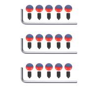 CLISPEED Indicadores de Temperatura para Grifo de Fregadero Cocina y Baño Tapa de Orificio Señal Roja y Azul Juego Repuesto 15 Unidades Llave Hexagonal para Manijas