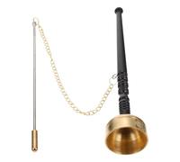 CLISPEED Instrumento de Percusión Budista Material Sintético Yin Qing de Cobre Mango Largo , Fuerte y Pesado Adecuado para y Meditaciones Religiosas