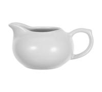 CLISPEED Jarra de Leche de Cerámica de 180ml con Asa y Superficie Lisa, Versátil para Café, Té y Salsas en Restaurantes y Picnics al Aire Libre