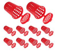 CLISPEED Jaula para Cebo de Pesca al Aire Libre 20 Unidades Plástico Resistente Rojo Orificios Grandes Soporte para Camarones Cangrejos y Langostinos Trampa Eficaz para Aparejos de