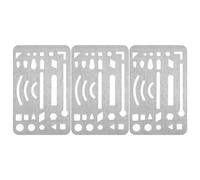 CLISPEED Juego de 3 Escudos de Borrado en Acero Inoxidable para Manualidades y Dibujo Técnico, Herramienta Duradera para Ingenieros y Artistas