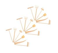 CLISPEED Juego De 3 Rastrillos Rastrillos De Jardín Pequeños De Mango Corto Accesorios De Jardín Zen