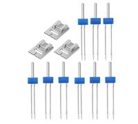 CLISPEED Juego de Agujas Gemelas 2/90 3/90 4/90 para Máquina de Coser Doméstica con 3 Prensatelas de Acero, Accesorios para Acolchado y Costura, Piezas de Repuesto para Máquina de Coser