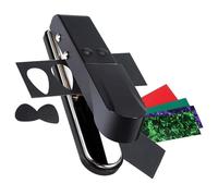 CLISPEED Juego de Cortador y Punzón para Cortar Púas en Láminas Abs y Derlin para Púas de Guitarra DIY con Resorte Fuerte y Elástico Herramienta de Aleación Accesorio Color Aleatorio