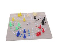 CLISPEED Juego De Mesa Ludo Ajedrez Interactivo para 6 Personas, Tablero De Goma 3,2 x 2 Cm, Portátil, para Fiestas y Reuniones Familiares