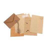 CLISPEED Juego de Papelería Vintage 72 Piezas A5, Sobres y Hojas Kraft con Diseños Retro Variados, Papeles para Cartas y Sobres para Invitaciones, Adecuado para Escritura y Correspondencia
