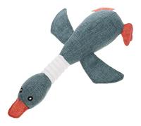 CLISPEED Juguete Masticable para Perros Pequeño de Peluche Chirriante Color Verde Oscuro con Forma de Ganso Juguete Interactivo para Cachorros y Perros Medianos Accesorio Seguro y