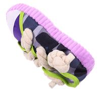 CLISPEED Juguete para Perros Forma de Zapato Squeaky Juguete Interactivo para Masticar y Limpiar Dientes para Cachorros y Perros Pequeños