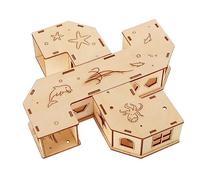 CLISPEED Juguete Túnel Laberinto para Hámster Madera Natural Tamaño Compacto para Mantener Agilidad Mascotas Pequeños Apto Jaulas y Hábitats Inglés