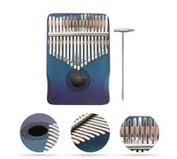 CLISPEED Kalimba Piano de Pulgar Teclas Azul Degradado Grabado Escalas para Principiantes Instrumento Musical para Relajación y Viajes