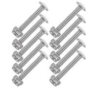 CLISPEED Kit de 12 Fijaciones Metálicas para Futbolín Tornillos y Tuercas M4 X 25 MM para Reparación de Mesas Multijuegos en Clubes Deportivos