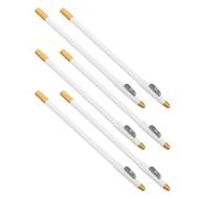 CLISPEED Lápices de Cejas y Delineador de Ojos Resistente al Agua Set de 6 Piezas con Sacapuntas Integrado Lápiz de Maquillaje Multifuncional para Barbero y Diseño Facial Color Blanco