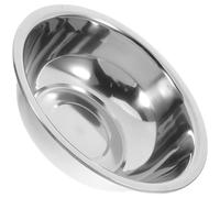 CLISPEED Lavabo de Acero Inoxidable 201 sin Imán de 32 Cm, Cubo Multifunción para Remojo de Pies, Lavado de Cara y Ropa, Palangana Metálica Pequeña para Baño y Cuidado Personal
