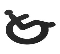 CLISPEED Letrero, Discapacidad en Silla de Símbolo Baño para Ruedas Adhesivo Acrílico Negro Instalación Fácil y Diseño Delicado para Lugares Públicos y Oficinas