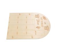 CLISPEED Letrero Mensual de Madera para Ñiño Niña, Tablero de Fotos del Primer Año Tarjetas de Anuncio de Nacimiento y Accesorios para Sesiones Fotográficas de Recién Nacidos, Obsequio