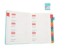 CLISPEED Libreta de Contraseñas Pequeña B6 con Pestañas Alfabéticas Agenda de Direcciones para Personas Mayores Papel Suave Anti-Traspaso Tinta Organizador Práctico para Contraseñas y