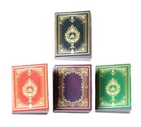 CLISPEED Libros en Miniatura para Casas de Muñecas 4 Piezas, Decoración Clásica Retro, Tamaño Mini, Colores Púrpura, Rojo, Verde y Negro, Accesorios para Juegos de Simulación y Juguetes