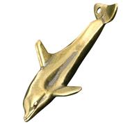 CLISPEED Llavero de Cobre Colgante de Delfín Retro, Resistente Alta Dureza, Adecuado para Manualidades y Uso Diario Diseño Adorable y Sólido