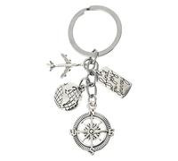 CLISPEED Llavero Metálico Decorativo para Mochila y Bolso, Colgante Elegante para Llaves, Accesorio para Jubilación y Obsequio de Viaje, Diseño Creativo y Versátil para Uso Diario